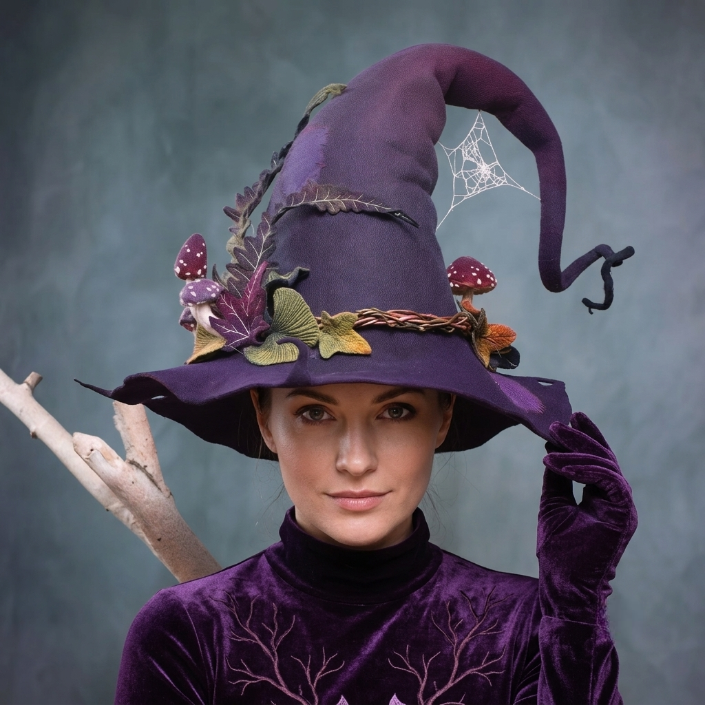 Witch Hat Felt Halloween Costume Hat
