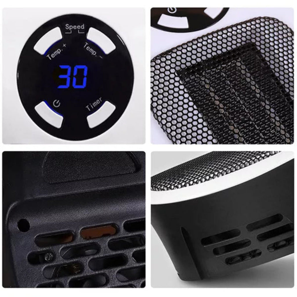 Space Heater Electric Wall Plug Remote Thermostat Timer