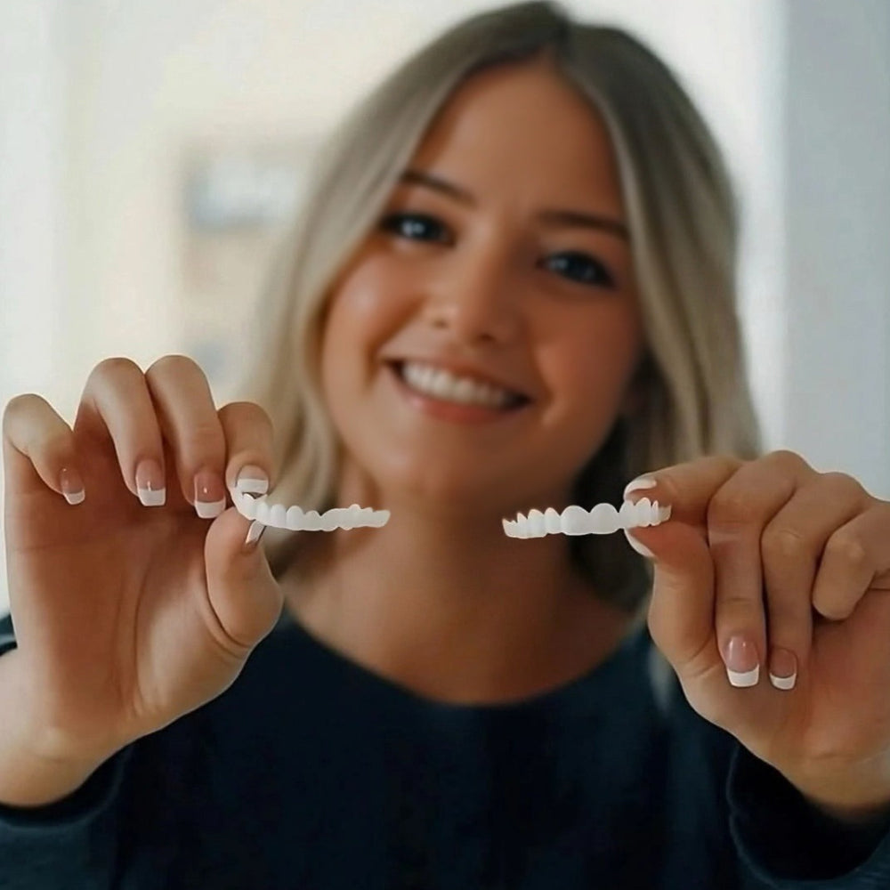 Carillas para dientes con acabado blanco natural