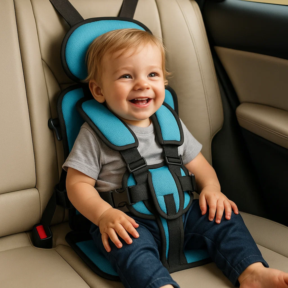 Seggiolino Auto da Viaggio per Bambini Seggiolino Rialzato Portatile Pieghevole Seggiolino Auto per Bambini Compatto