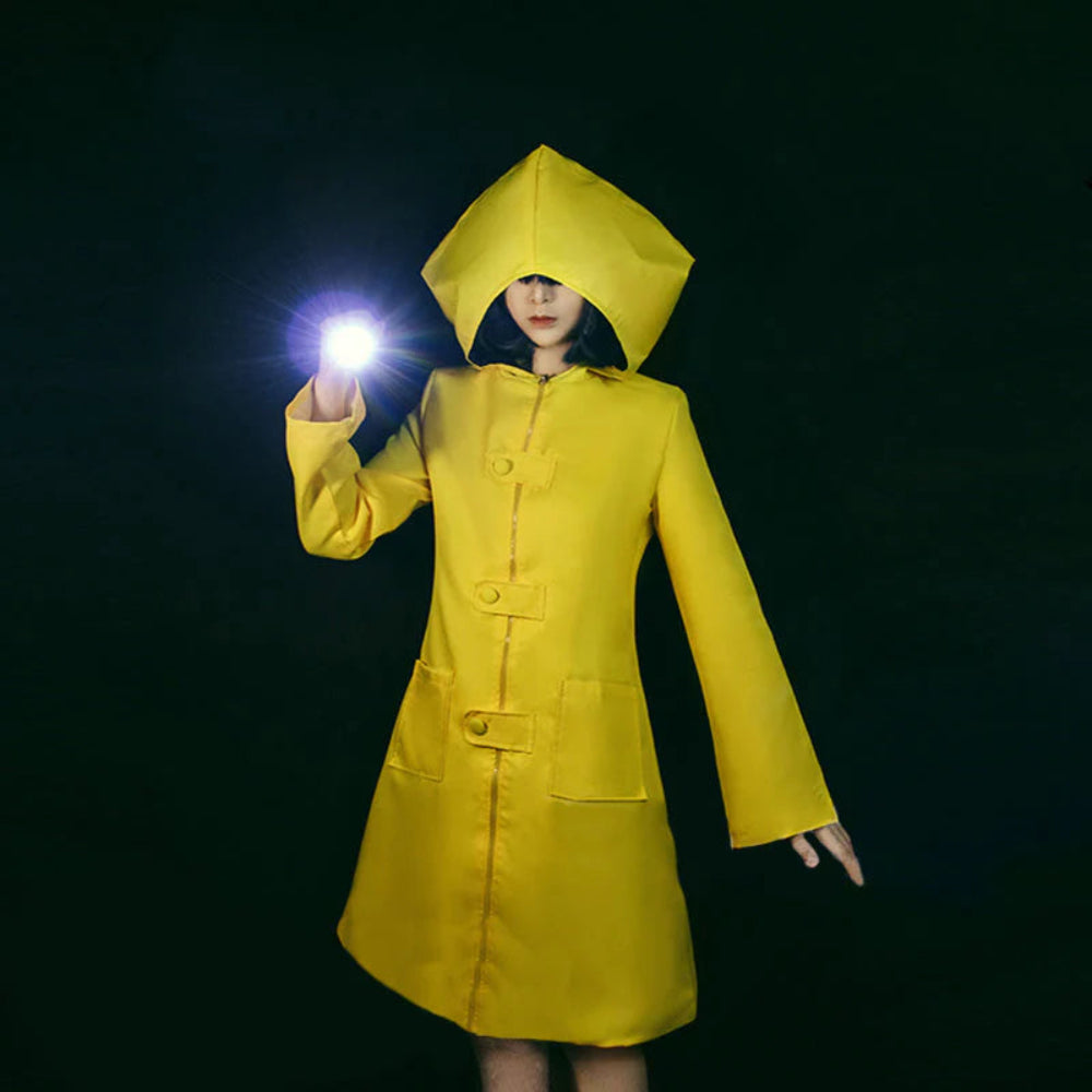 Halloween Costumes Yellow Hooded Raincoat Jacket