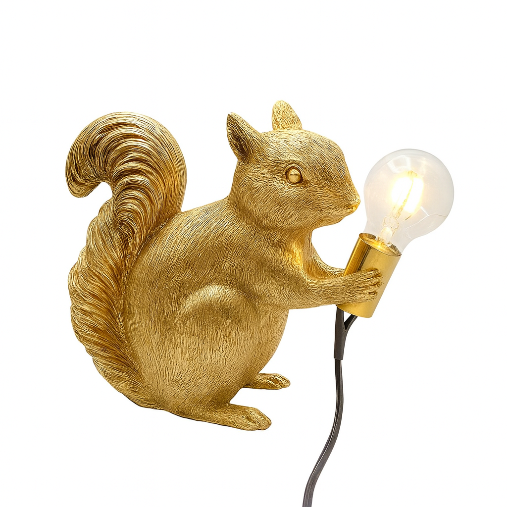 SquirrelGlow LED Table Lamp | Cute Design & Warm Light for Kids/Room