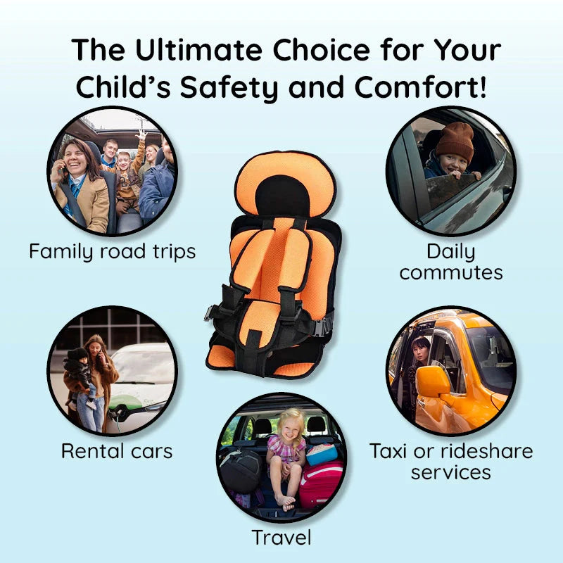 Portable Child Support Seat Foldable Harness Adjustable